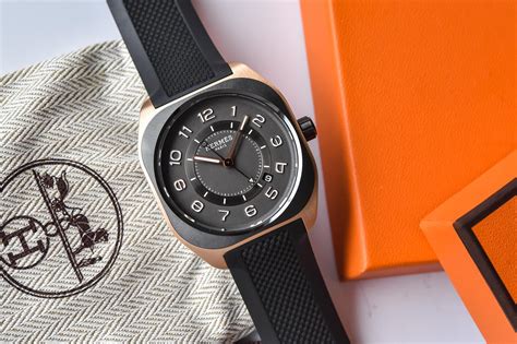 black hermes watch|Hermes unisex 21010.